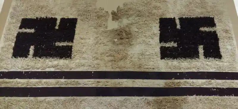Swastika design on rug